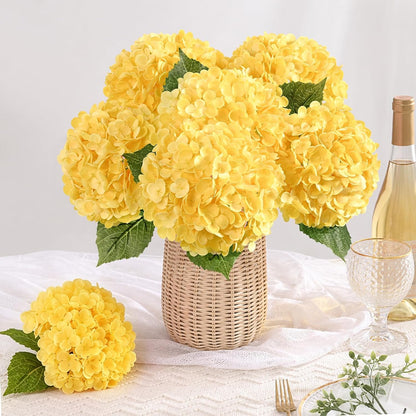 Real Touch Hydrangea Artificial Flowers, 21" Fake Flowers, White