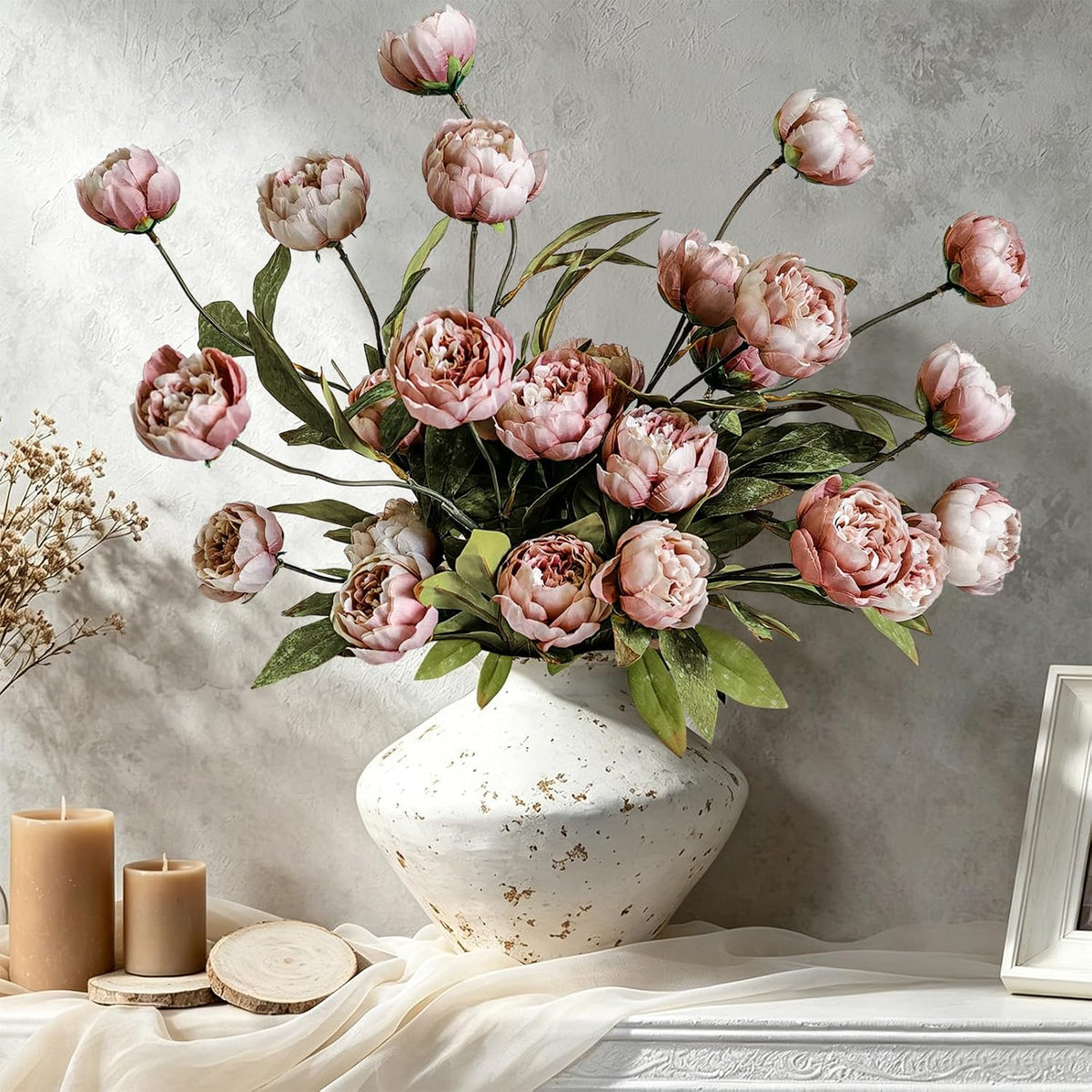 Viral Peony Artificial Flowers for Vase