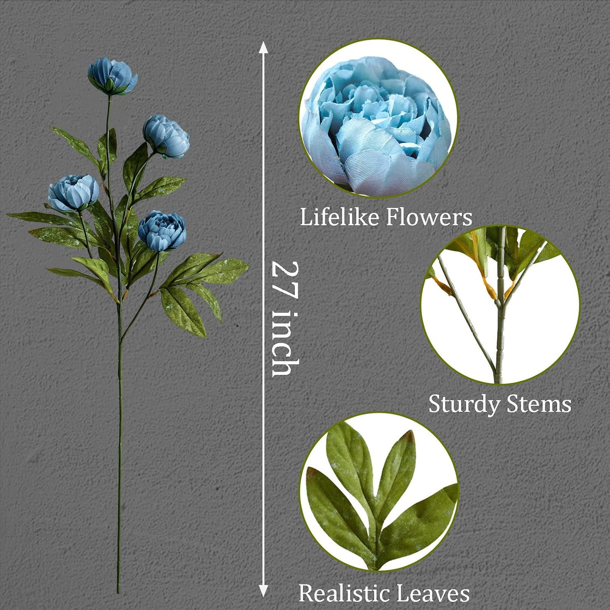 Viral Peony Artificial Flowers for Vase
