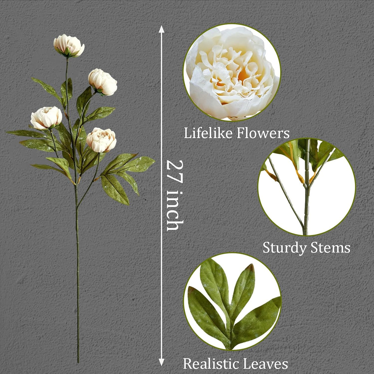Viral Peony Artificial Flowers for Vase