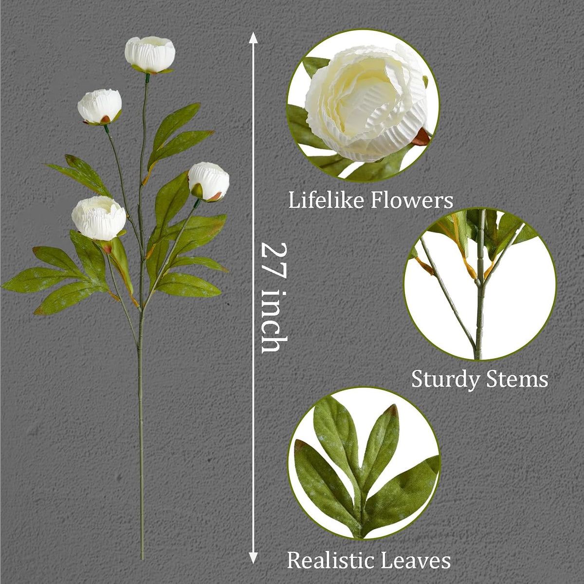 Viral Peony Artificial Flowers for Vase