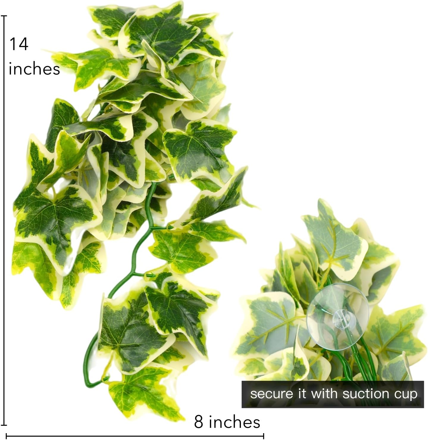 Reptile Terrarium Decor Branch, 45'' Climbing Fake Plants for Reptile Enclosure, Ideal for Chameleon Bearded Dragon Lizard Gecko Tank Accessories