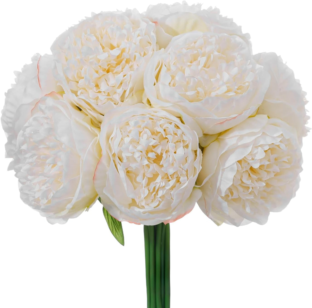 10PCS Pink Realistic Silk Peonies Bouquet, Waterproof & UV Resistant Faux Peony Flowers, All-Weather Artificial Stems for Outdoor, Grave, Wedding Centerpiece & Home Decor