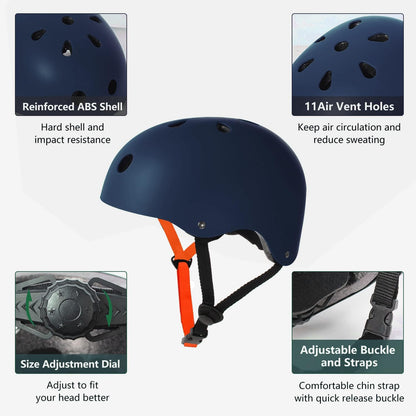 Skateboard Helmet Impact Resistance Ventilation for Youth & Adults