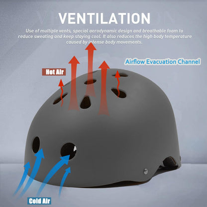 Skateboard Helmet Impact Resistance Ventilation for Youth & Adults