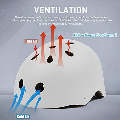 Skateboard Helmet Impact Resistance Ventilation for Youth & Adults