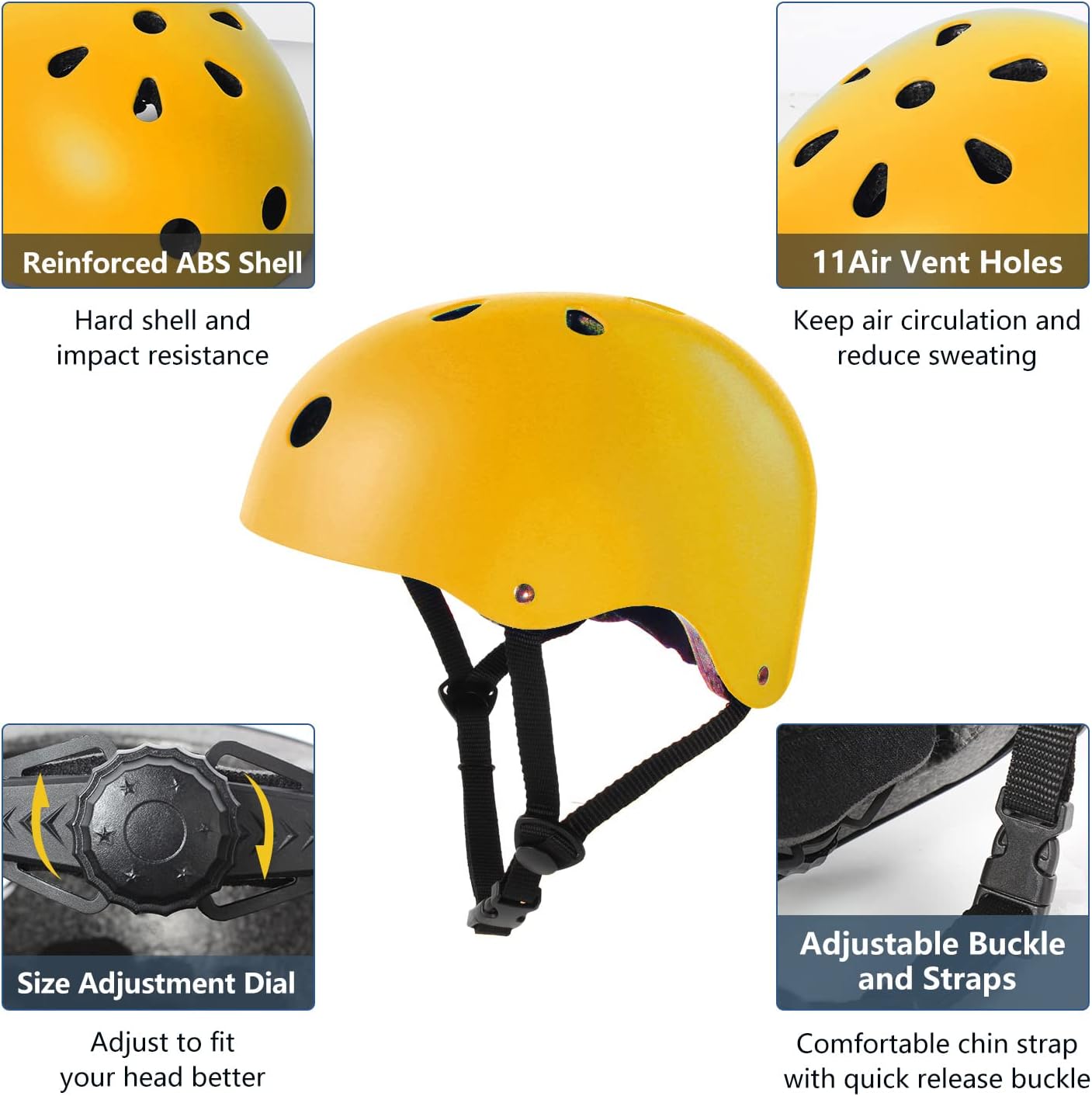 Skateboard Helmet Impact Resistance Ventilation for Youth & Adults