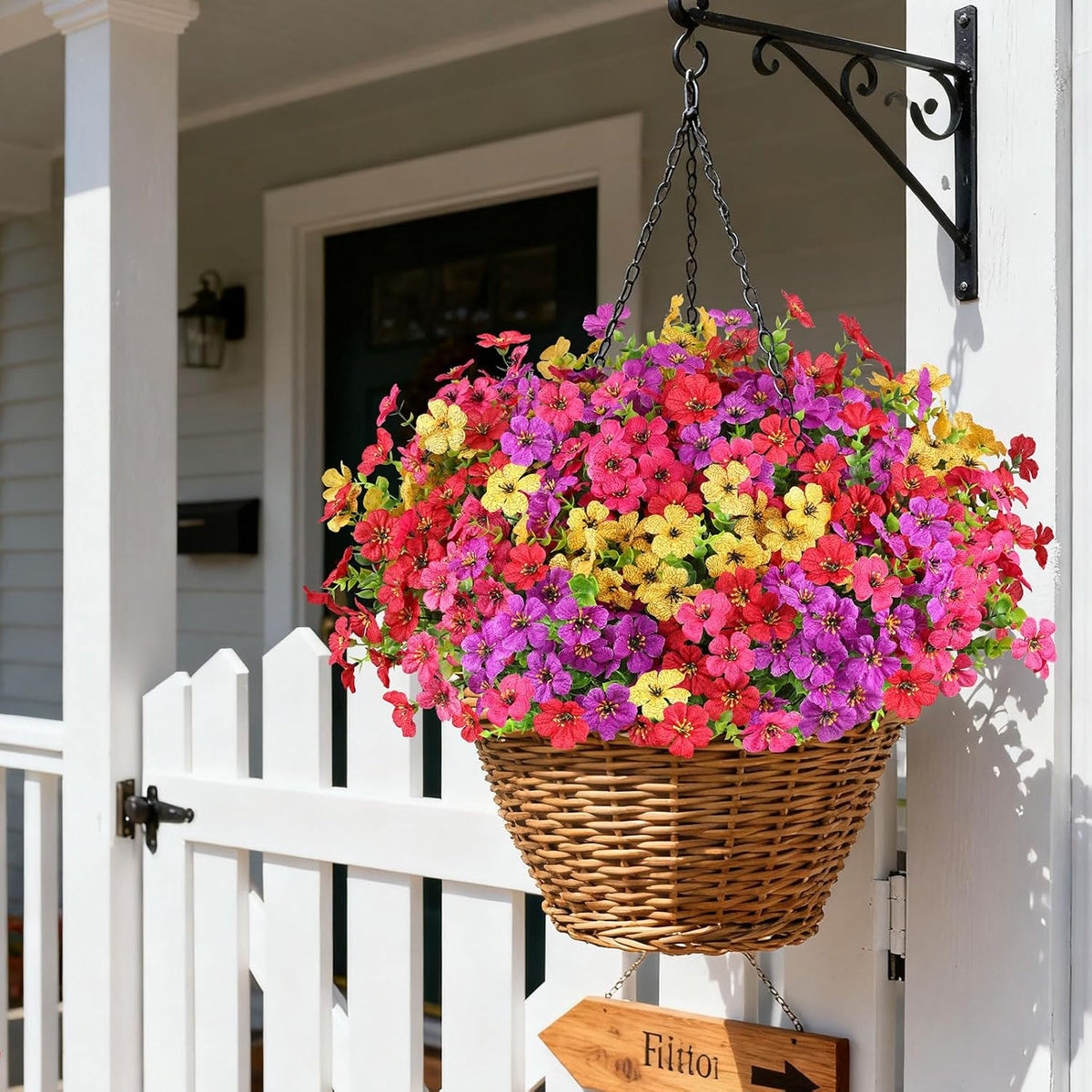 Artificial Flowers for Outdoors, Fake Lavender Plant, Purple