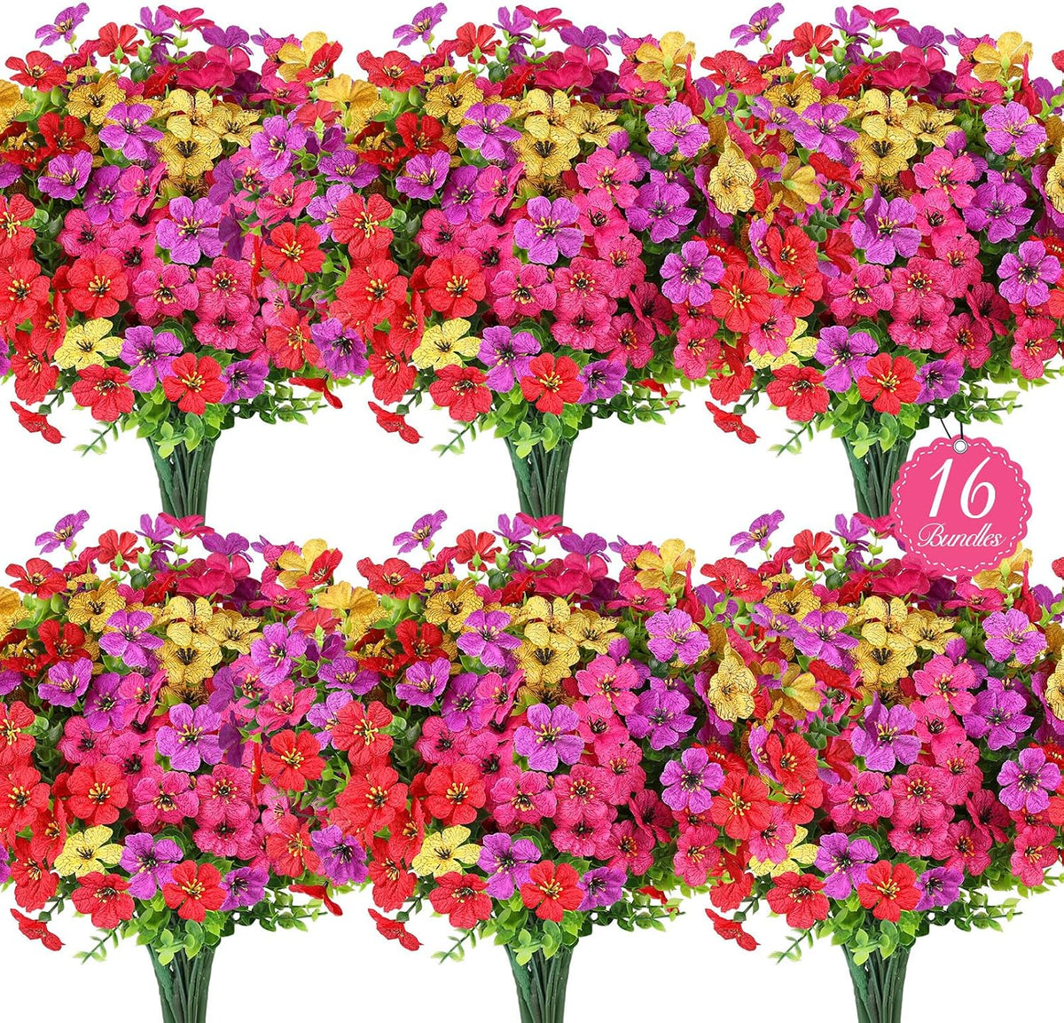 Artificial Flowers for Outdoors, Fake Lavender Plant, Purple