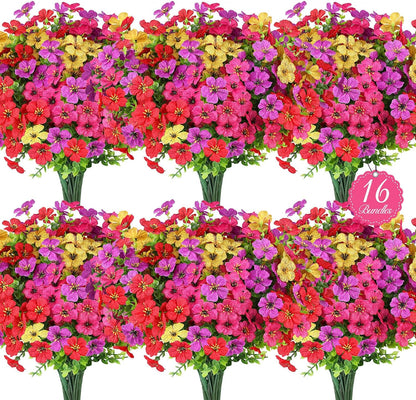 Artificial Flowers for Outdoors, Fake Lavender Plant, Purple