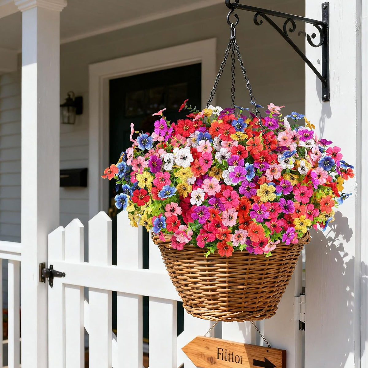 Artificial Flowers for Outdoors, Fake Lavender Plant, Purple