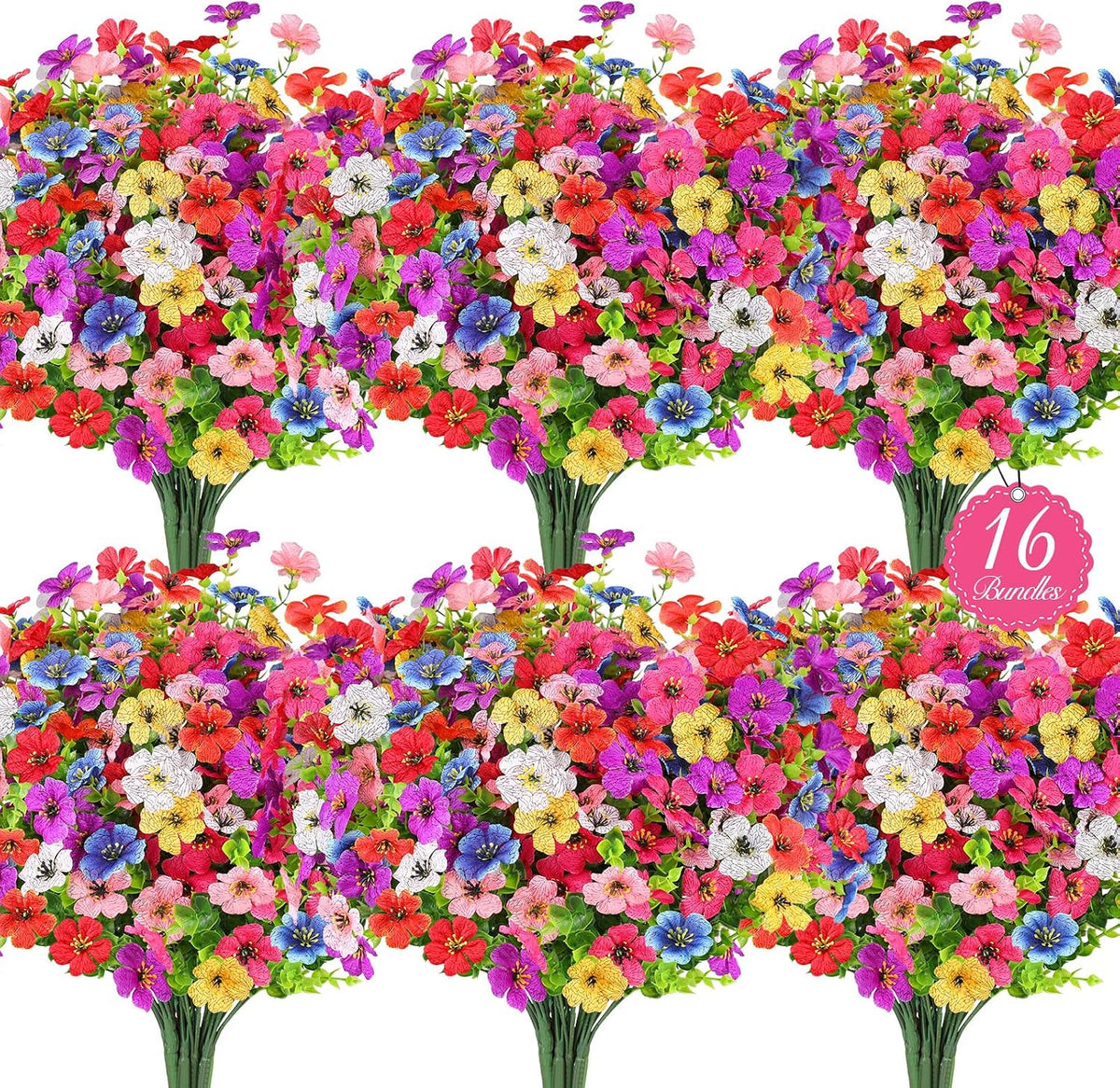 Artificial Flowers for Outdoors, Fake Lavender Plant, Purple