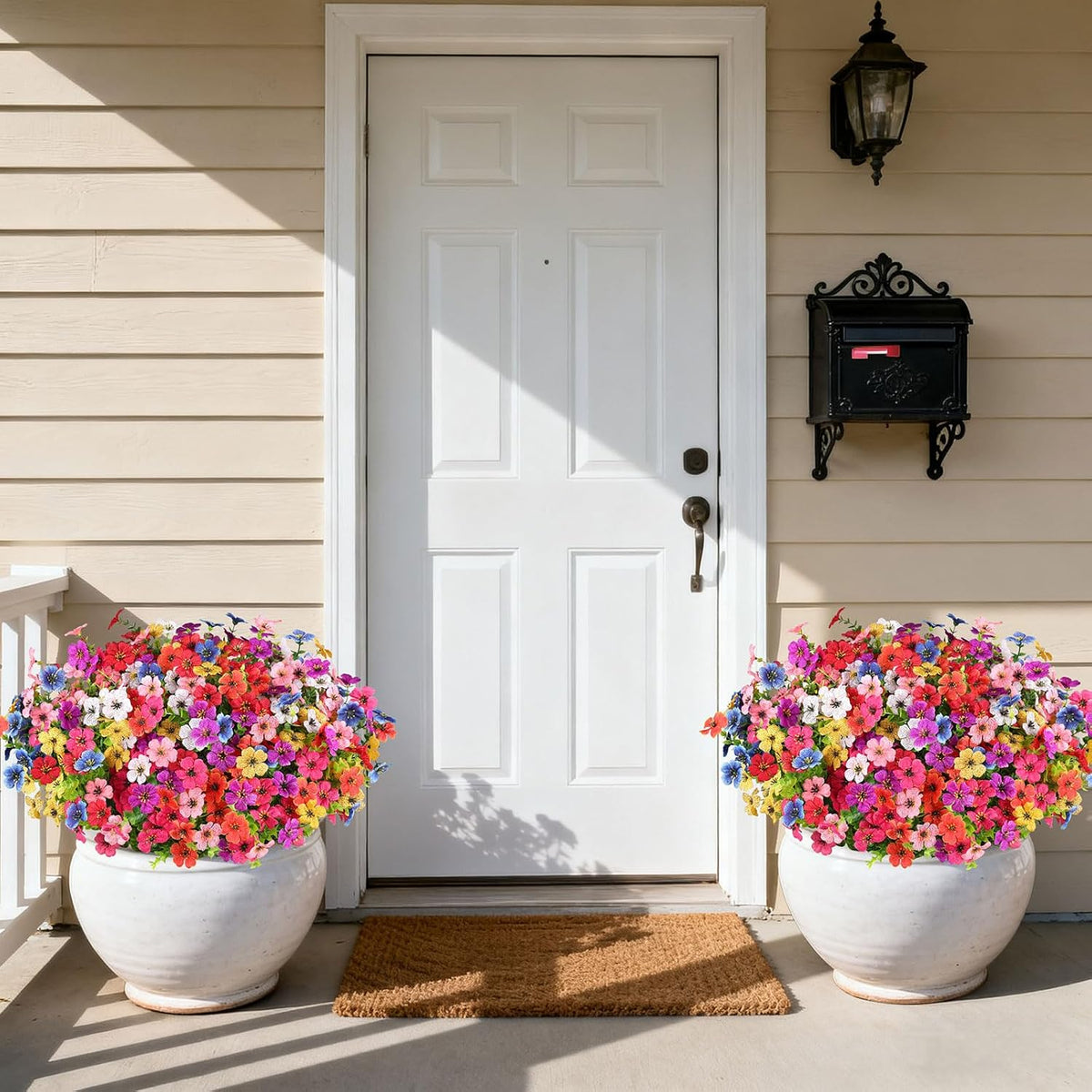 Artificial Flowers for Outdoors, Fake Lavender Plant, Purple