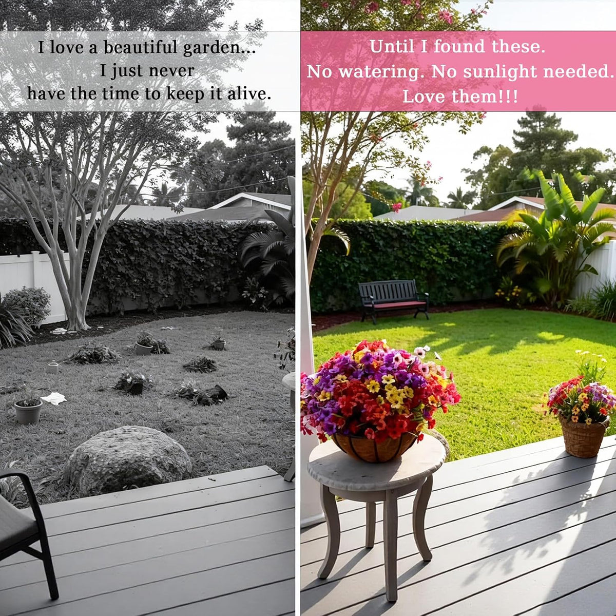 Artificial Flowers for Outdoors, Fake Lavender Plant, Purple