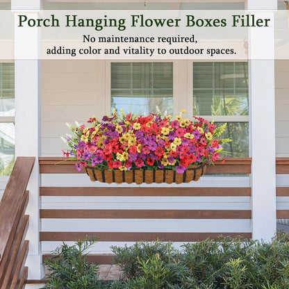 Artificial Flowers for Outdoors, Fake Lavender Plant, Purple