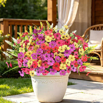 Artificial Flowers for Outdoors, Fake Lavender Plant, Purple