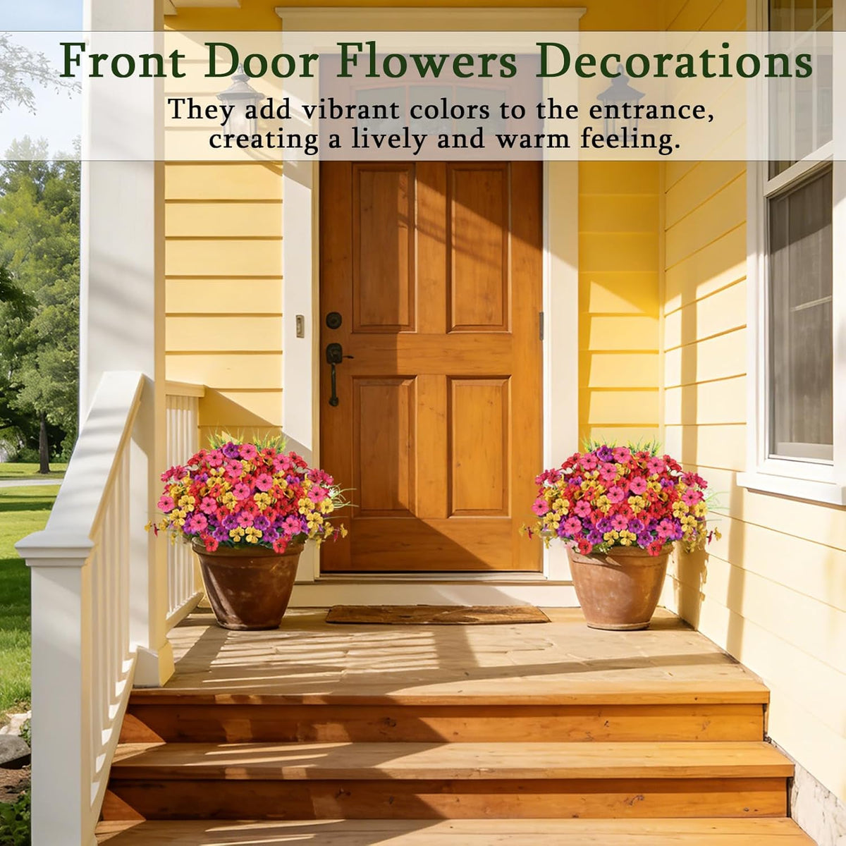 Artificial Flowers for Outdoors, Fake Lavender Plant, Purple