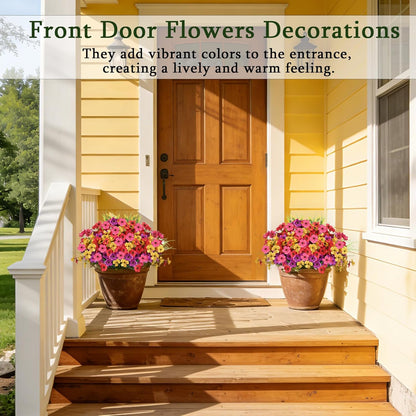 Artificial Flowers for Outdoors, Fake Lavender Plant, Purple
