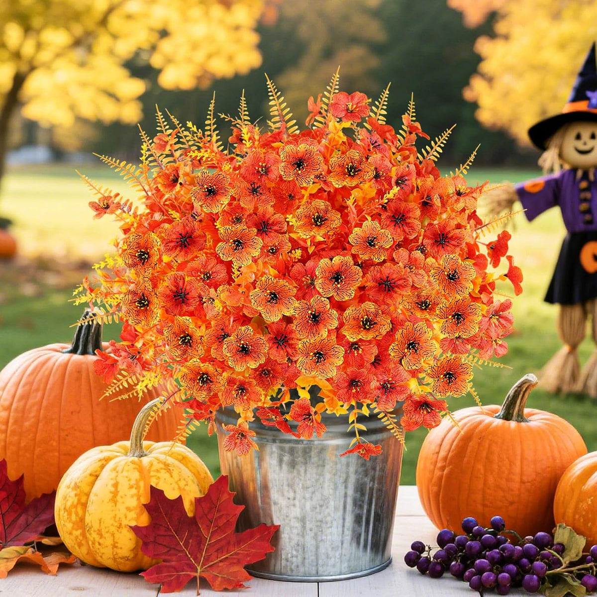Artificial Flowers for Outdoors, Fake Lavender Plant, Purple