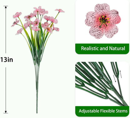Artificial Flowers for Outdoors, Fake Lavender Plant, Purple