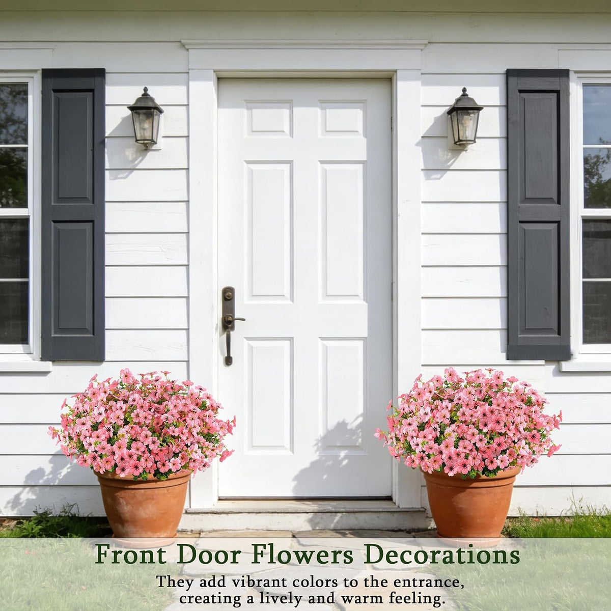 Artificial Flowers for Outdoors, Fake Lavender Plant, Purple