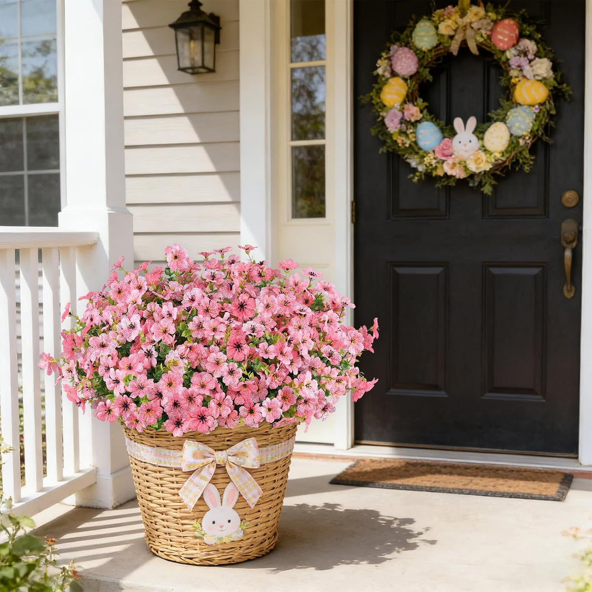 Artificial Flowers for Outdoors, Fake Lavender Plant, Purple