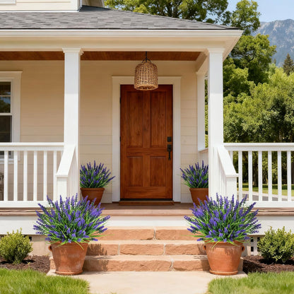 Artificial Flowers for Outdoors, Fake Lavender Plant, Purple