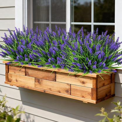 Artificial Flowers for Outdoors, Fake Lavender Plant, Purple