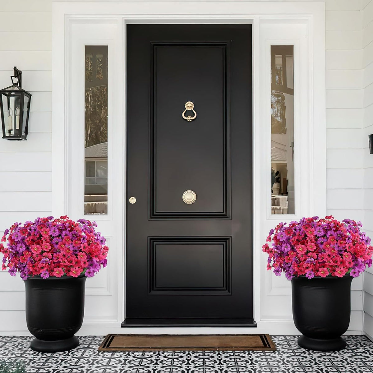 Artificial Flowers for Outdoors, Fake Lavender Plant, Purple