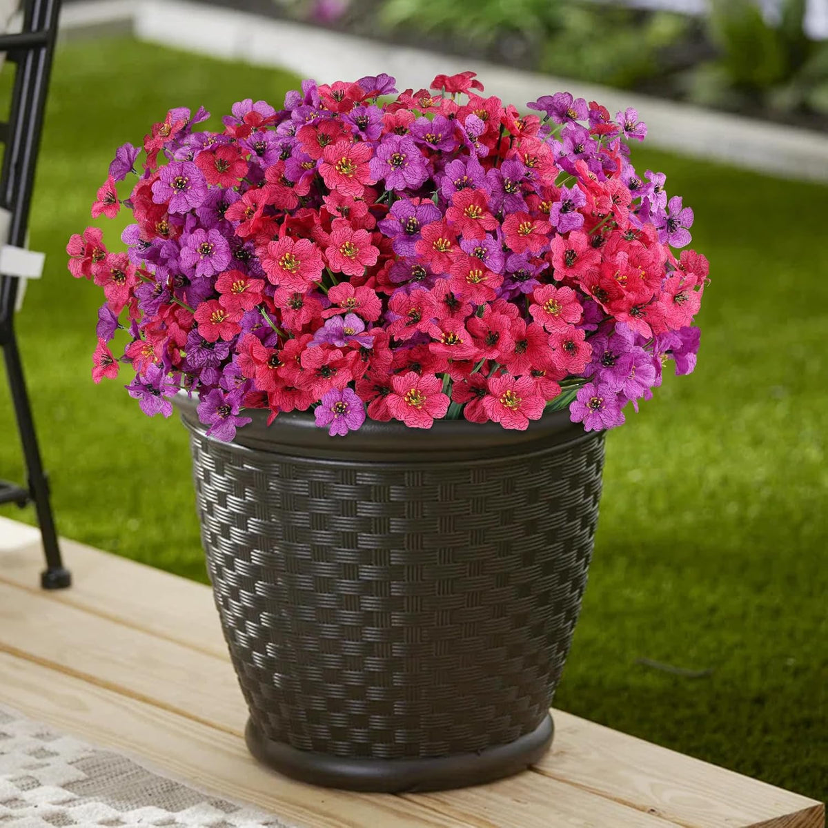 Artificial Flowers for Outdoors, Fake Lavender Plant, Purple