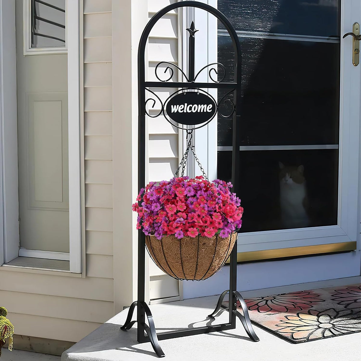 Artificial Flowers for Outdoors, Fake Lavender Plant, Purple