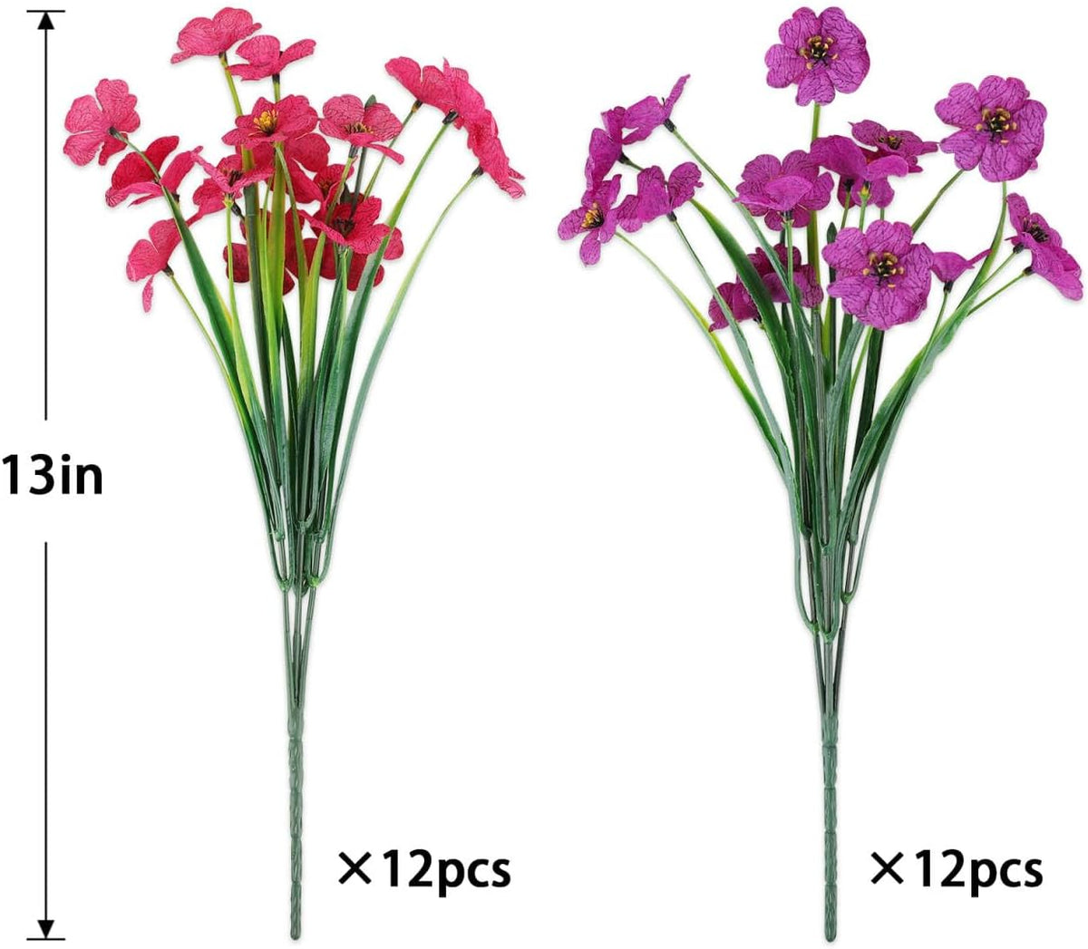 Artificial Flowers for Outdoors, Fake Lavender Plant, Purple