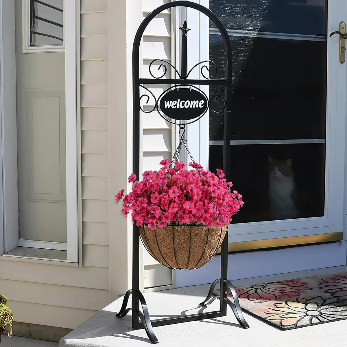 Artificial Flowers for Outdoors, Fake Lavender Plant, Purple