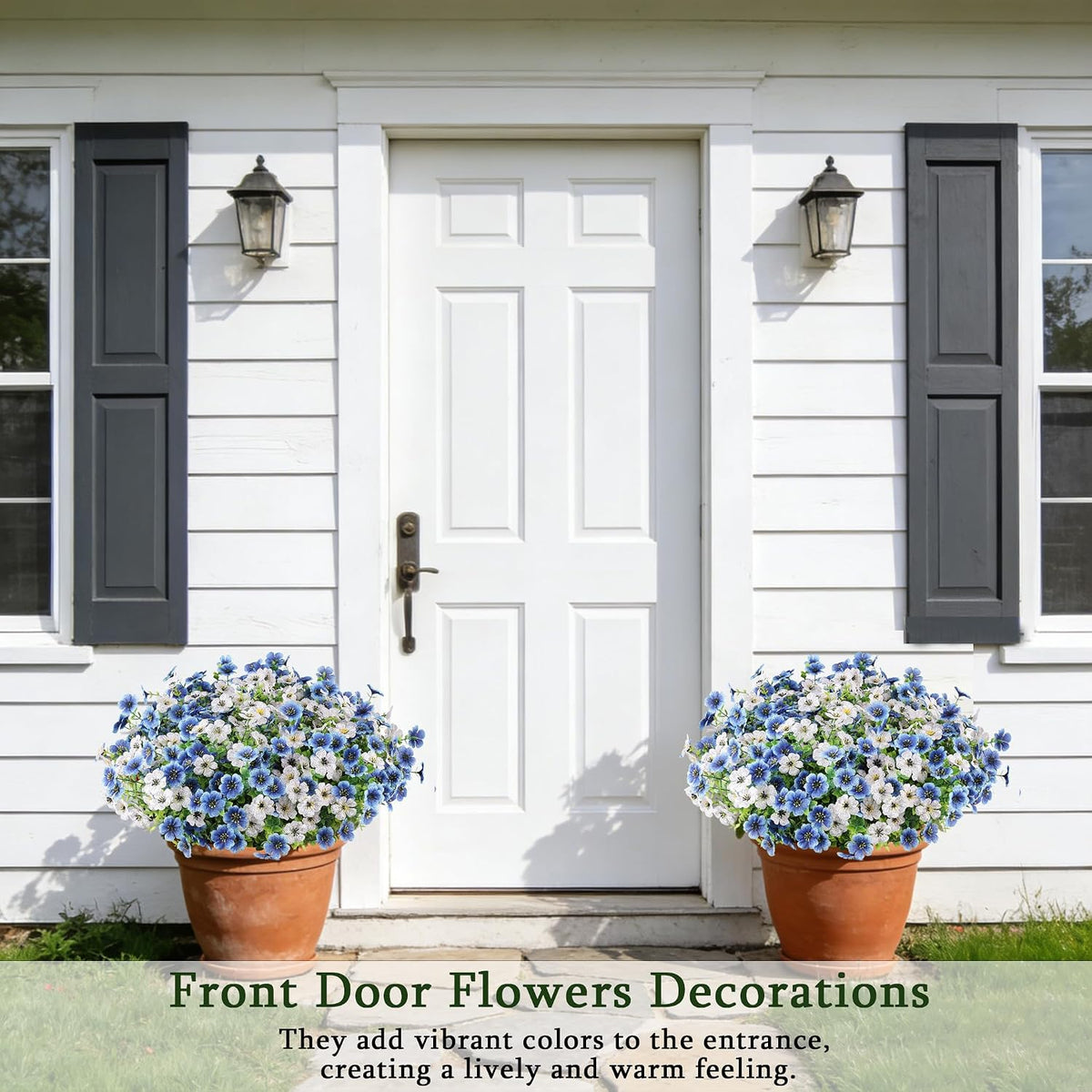 Artificial Flowers for Outdoors, Fake Lavender Plant, Purple