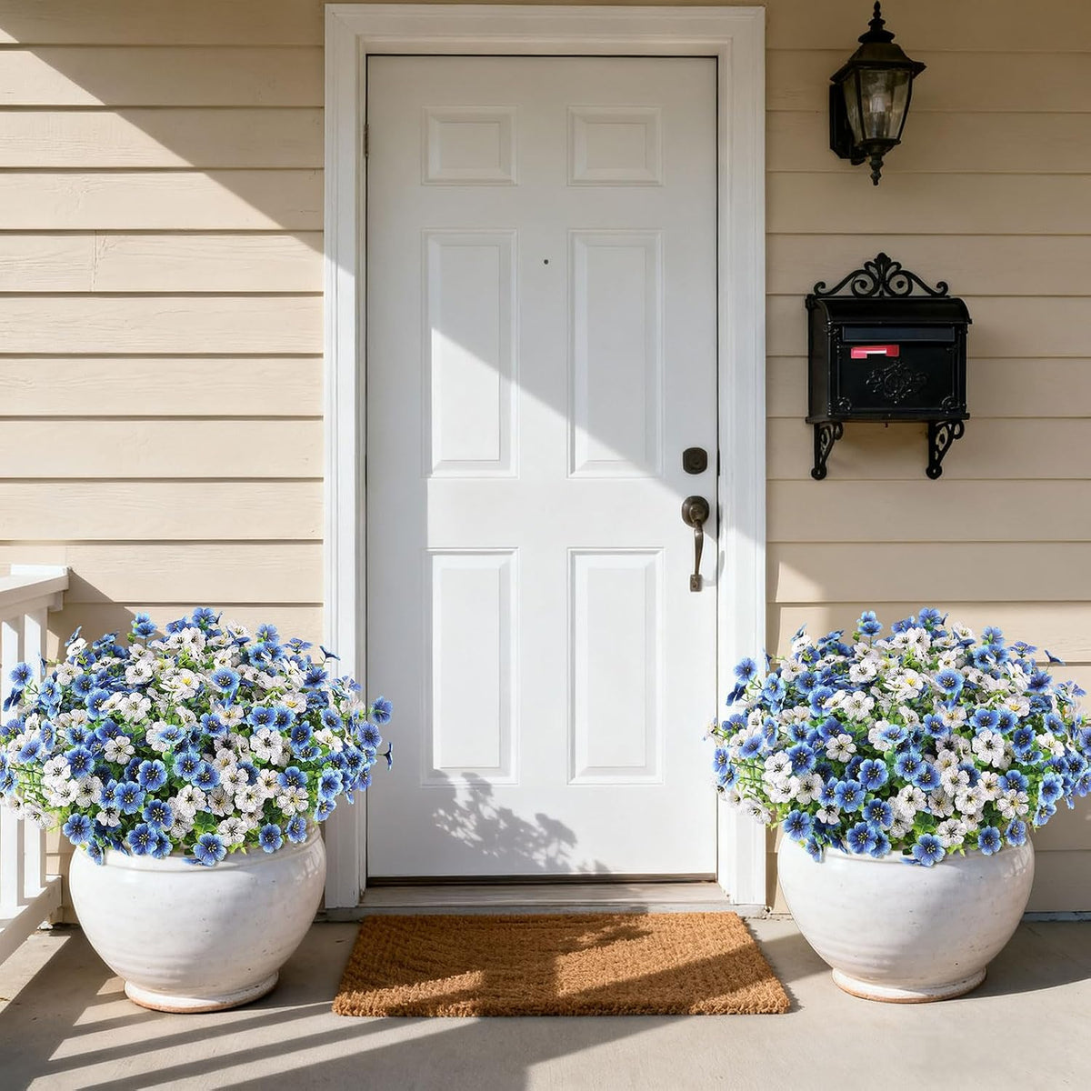 Artificial Flowers for Outdoors, Fake Lavender Plant, Purple