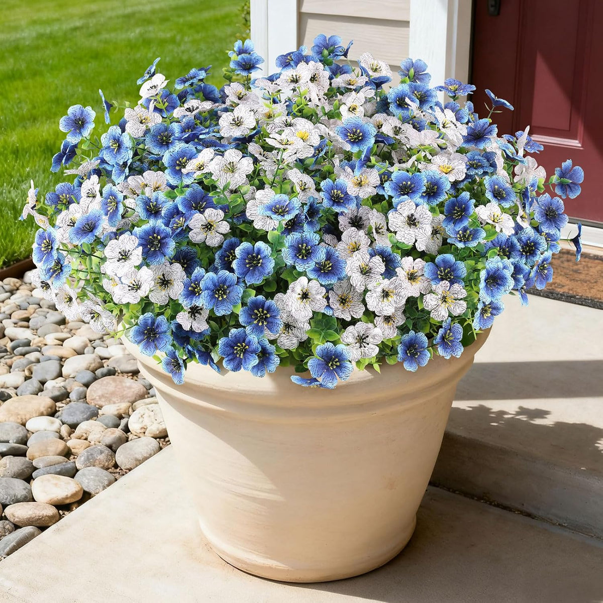 Artificial Flowers for Outdoors, Fake Lavender Plant, Purple