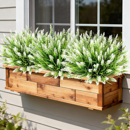 Artificial Flowers for Outdoors, Fake Lavender Plant, Purple