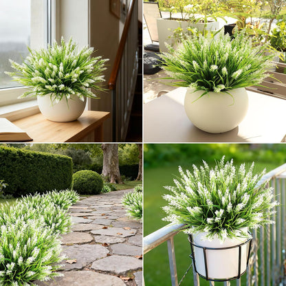 Artificial Flowers for Outdoors, Fake Lavender Plant, Purple