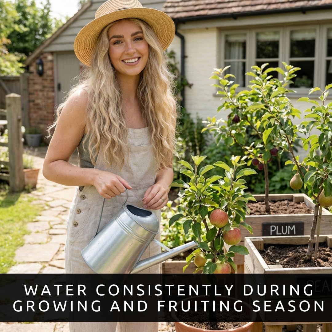 Apple, Plum & Pear Trees (3-Pack) – Dwarf Fruit Trees, Easy Grow Backyard Orchard Starter Kit (3 Pack - 1 of Each Tree)