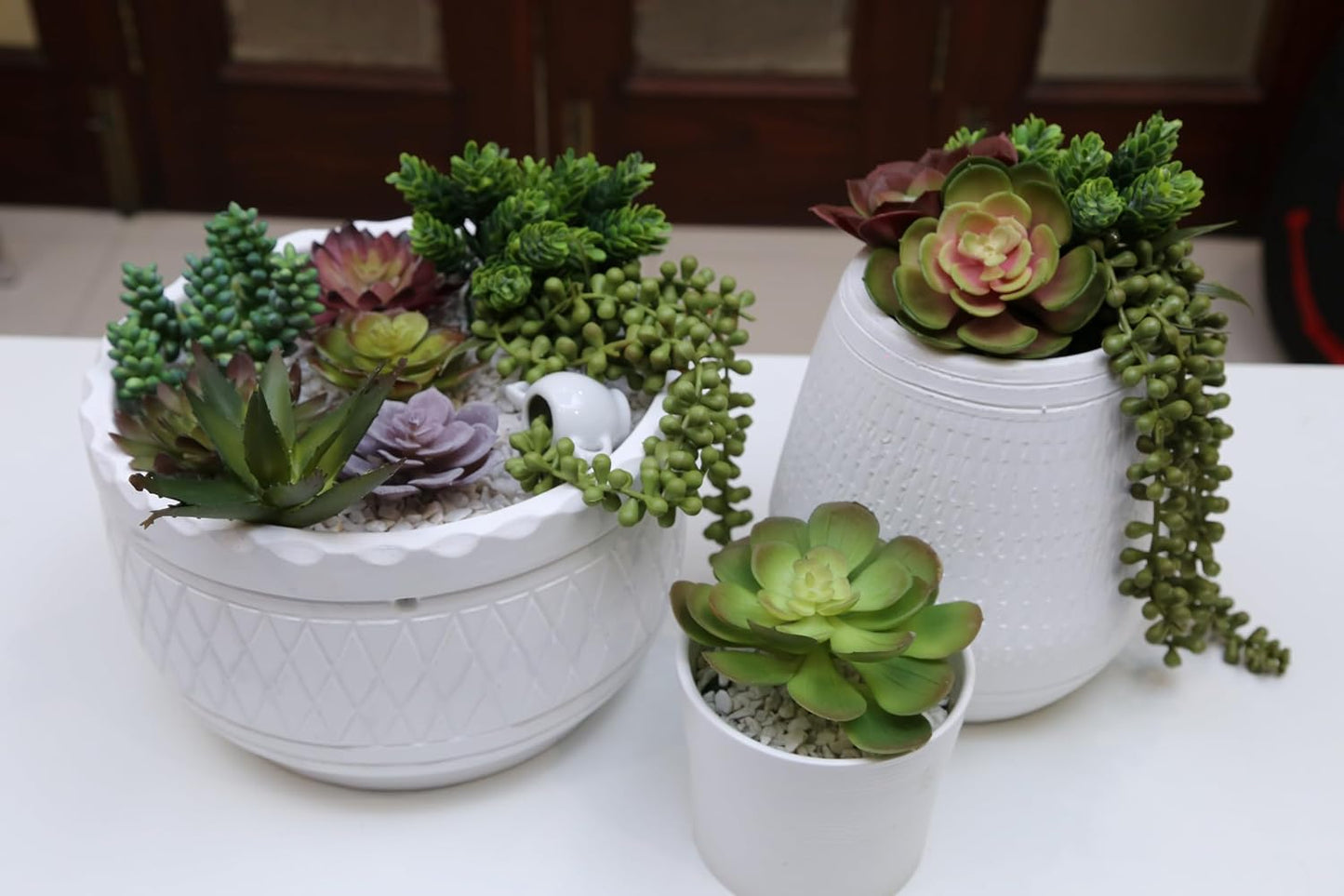 Artificial Succulents Plants Unpotted -14 Pack– Large Fake Succulent Plant Indoor Outdoors – Realistic Faux Cactus Suculentas Bulk for Home DIY Décor – Small Desert Plastic Cacti Succulants