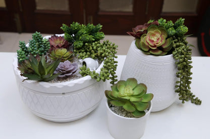 Artificial Succulents Plants Unpotted -14 Pack– Large Fake Succulent Plant Indoor Outdoors – Realistic Faux Cactus Suculentas Bulk for Home DIY Décor – Small Desert Plastic Cacti Succulants