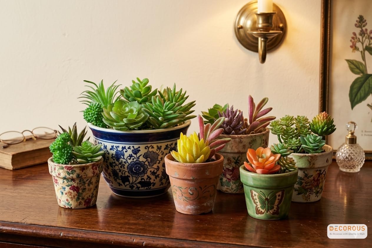 Artificial Succulents Plants Unpotted -14 Pack– Large Fake Succulent Plant Indoor Outdoors – Realistic Faux Cactus Suculentas Bulk for Home DIY Décor – Small Desert Plastic Cacti Succulants