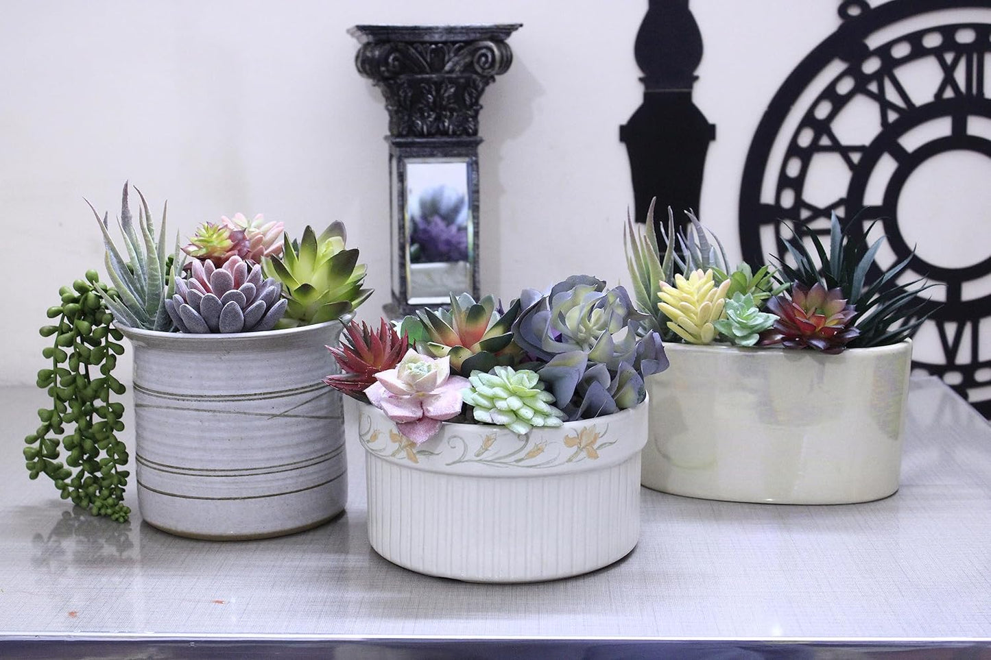 Artificial Succulents Plants Unpotted -14 Pack– Large Fake Succulent Plant Indoor Outdoors – Realistic Faux Cactus Suculentas Bulk for Home DIY Décor – Small Desert Plastic Cacti Succulants