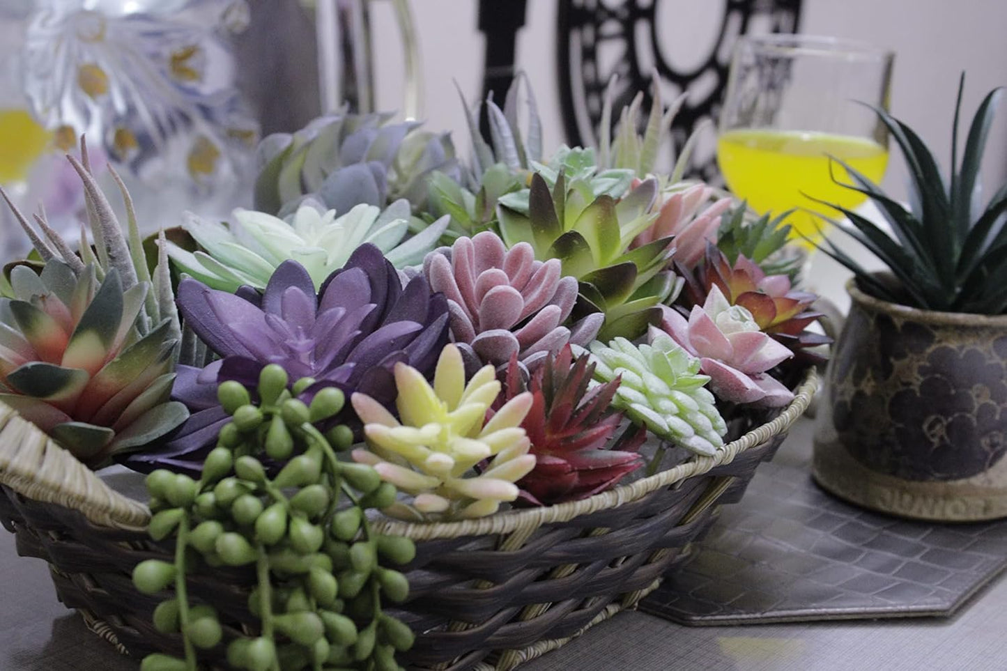 Artificial Succulents Plants Unpotted -14 Pack– Large Fake Succulent Plant Indoor Outdoors – Realistic Faux Cactus Suculentas Bulk for Home DIY Décor – Small Desert Plastic Cacti Succulants