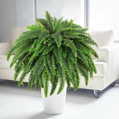 49" Artificial Boston Fern, Outdoor Faux Plant