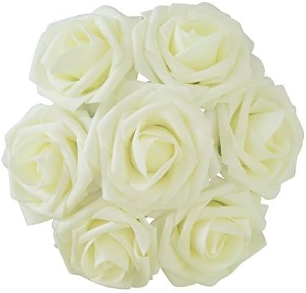 Artificial Flowers 25PCS Real Looking Mixed Living Coral Fake Roses with Stem for DIY Wedding Bouquets Centerpieces Baby Shower Party Home Decorations