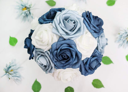 Artificial Flowers 25PCS Real Looking Mixed Living Coral Fake Roses with Stem for DIY Wedding Bouquets Centerpieces Baby Shower Party Home Decorations