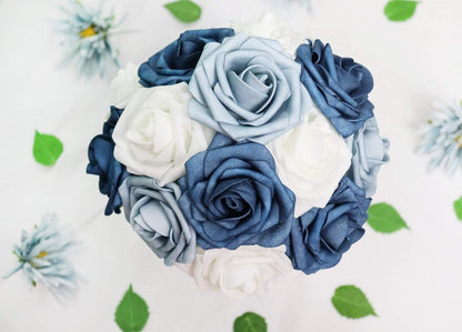 Artificial Flowers 25PCS Real Looking Mixed Living Coral Fake Roses with Stem for DIY Wedding Bouquets Centerpieces Baby Shower Party Home Decorations