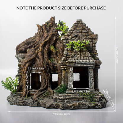 Fish Tank Decorations Aquarium Décor Resin Artificial Tree Trunk Root (E)