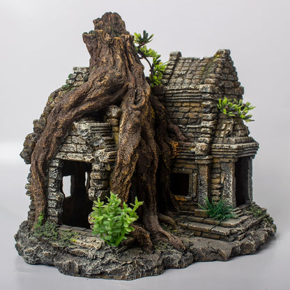 Fish Tank Decorations Aquarium Décor Resin Artificial Tree Trunk Root (E)